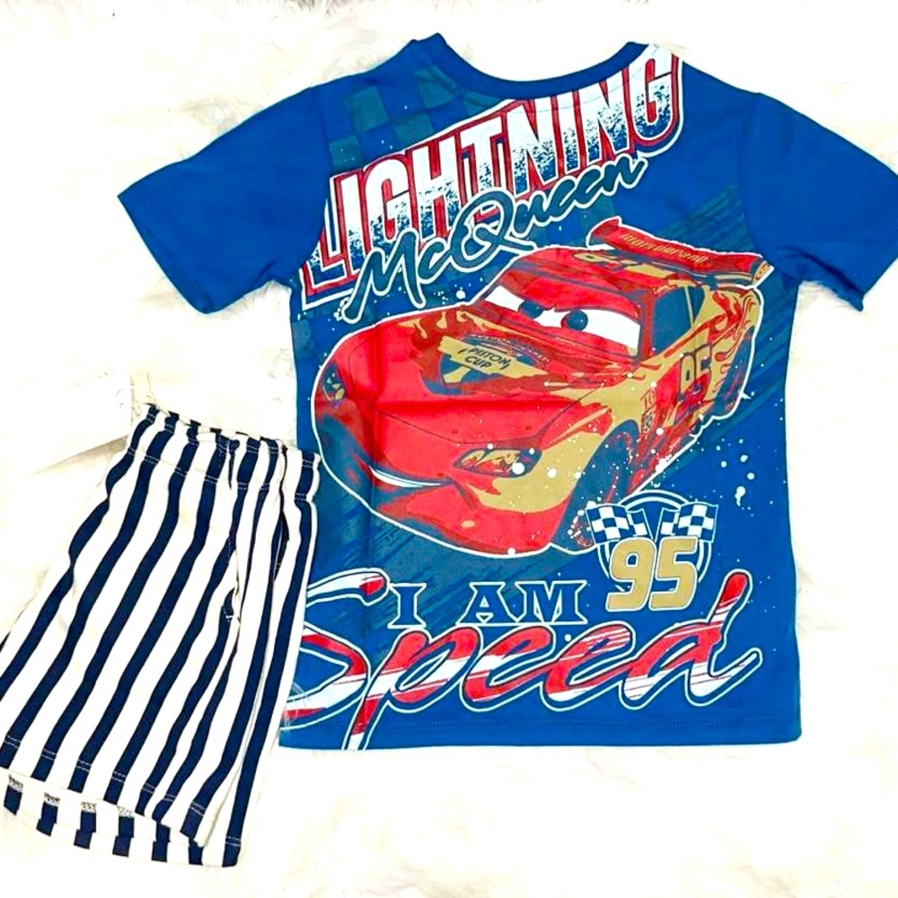 Cars Blue Graphic Tee- Kids